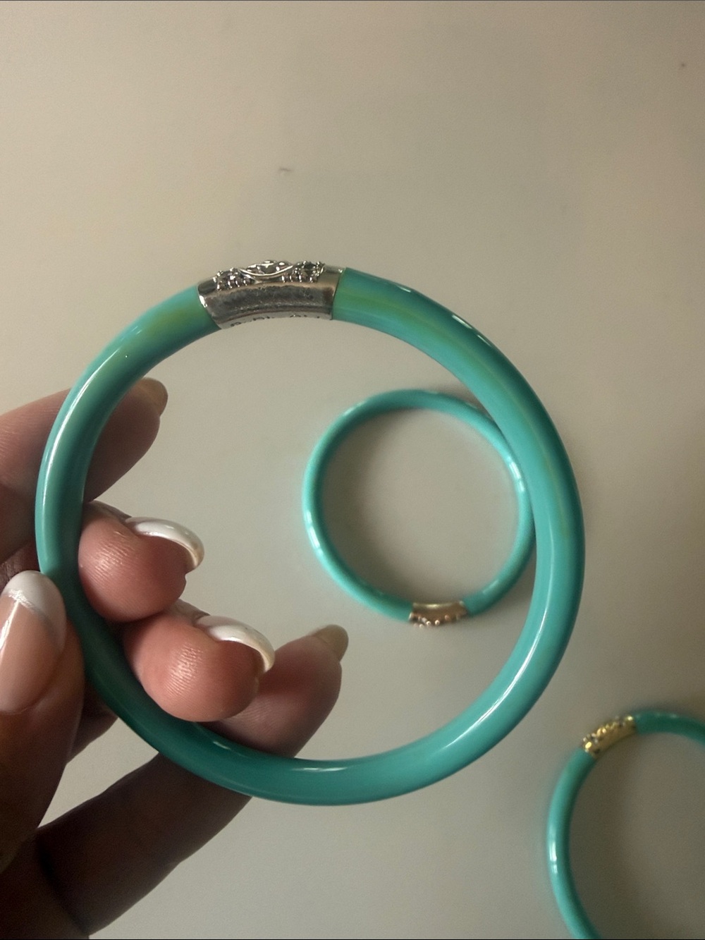 Budhagirl three kings all weather bangles in Turquoise - Picture 7 of 7